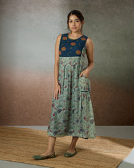 Pale Green Floral Dress - Heidi of the Hills Collection