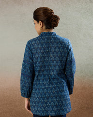 Indigo Pintucked Shirt - The Spice of Kutch Collection