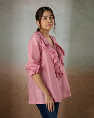 Pink Jacobean Shirt - Heidi of the Hills Collection