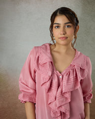 Pink Jacobean Shirt - Heidi of the Hills Collection