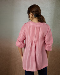 Pink Jacobean Shirt - Heidi of the Hills Collection