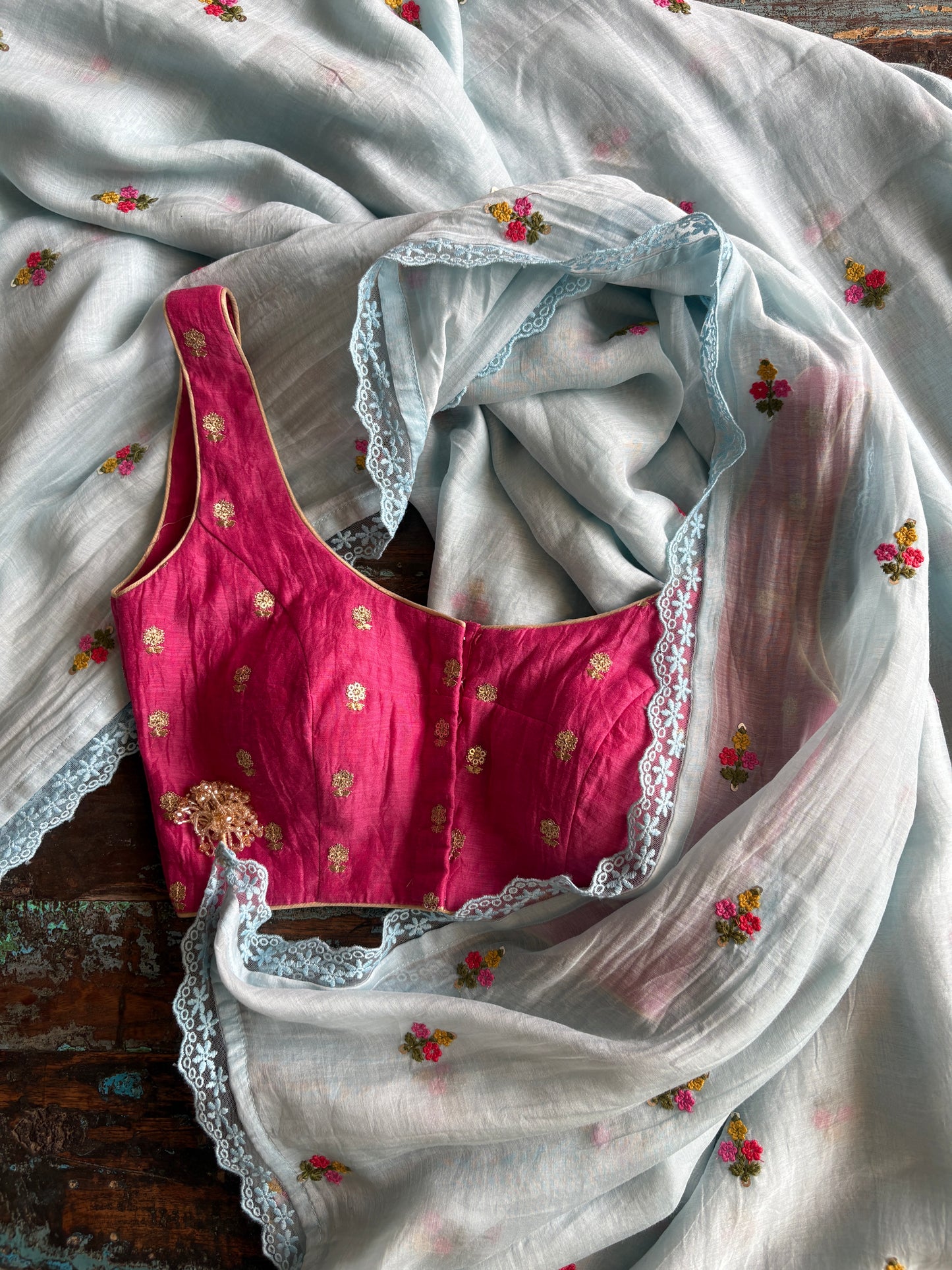 Juicy Pink Sleeveless Blouse with Pads