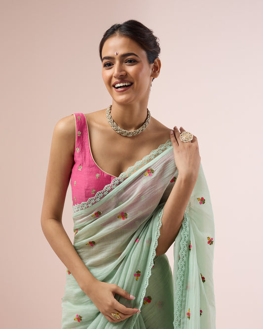 Juicy Pink Sleeveless Blouse with Pads