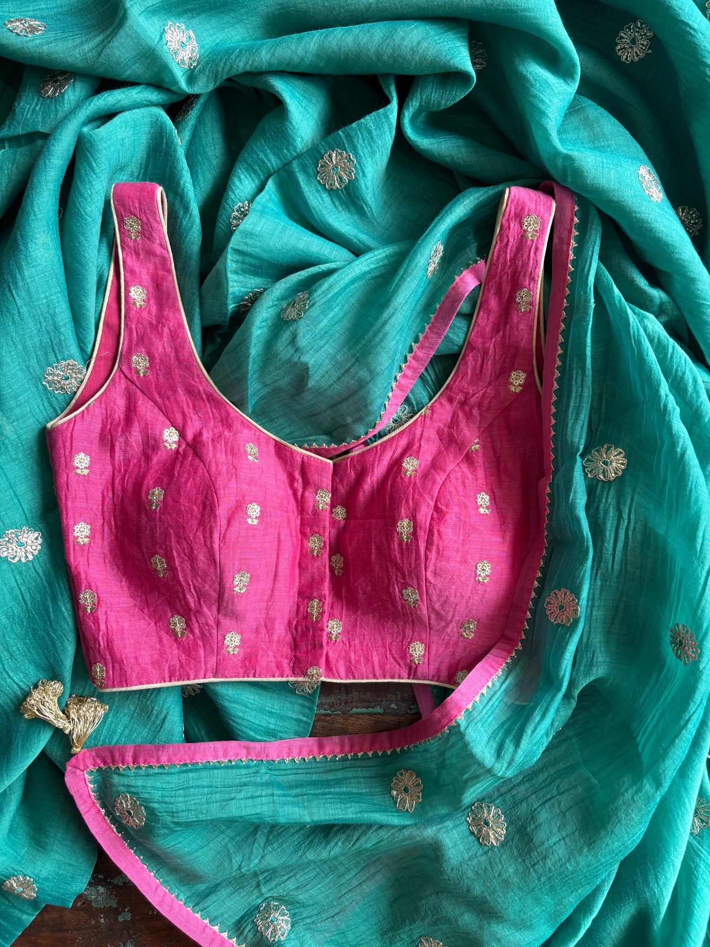 Juicy Pink Sleeveless Blouse with Pads
