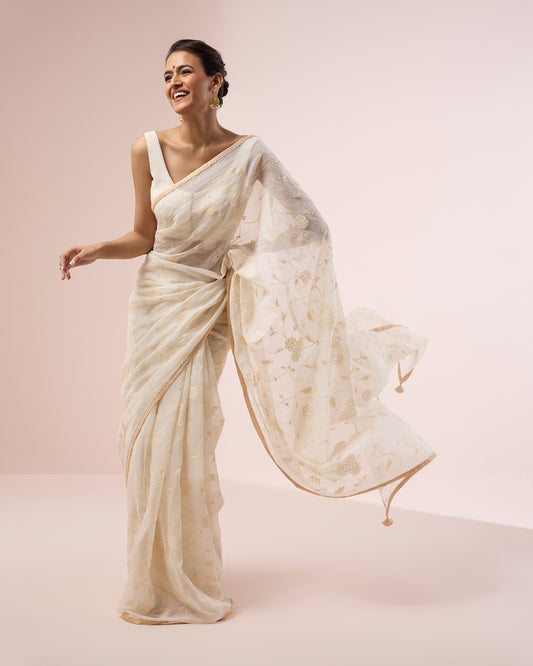 Camelia Chanderi Silk Saree