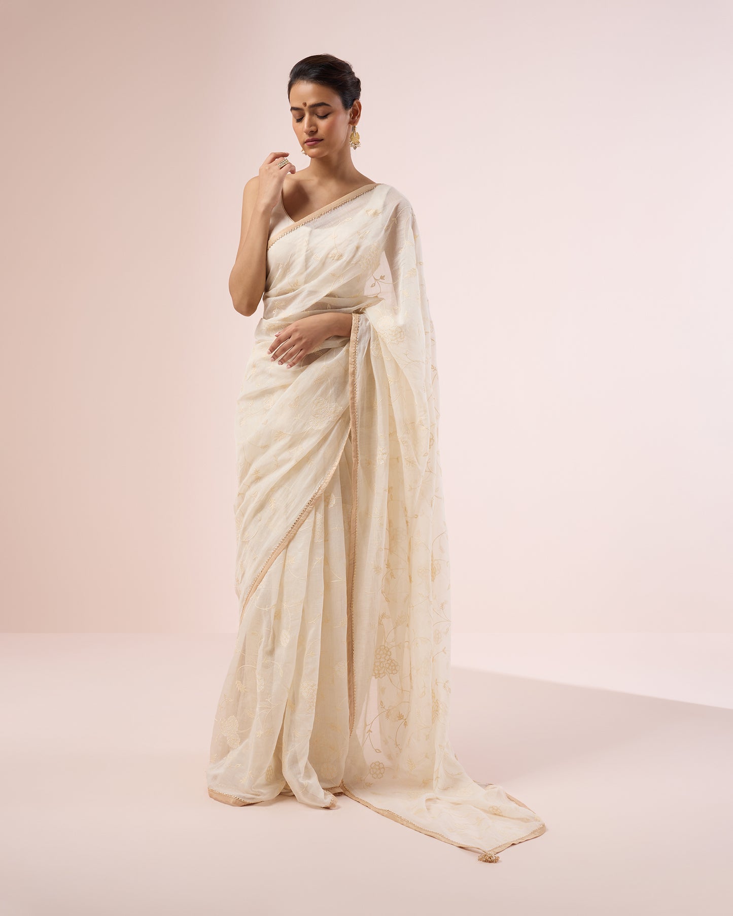 Camelia Chanderi Silk Saree