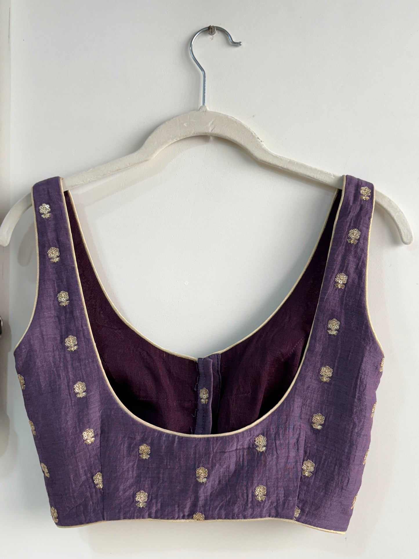 Mauve Sleeveless Blouse with Pads