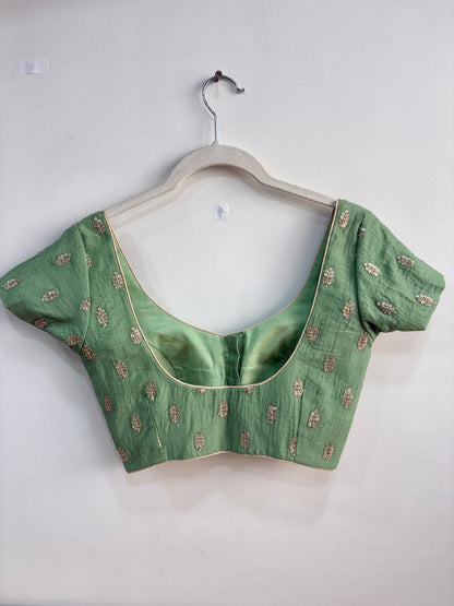 FERN GREEN BLOUSE WITH SLEEVES
