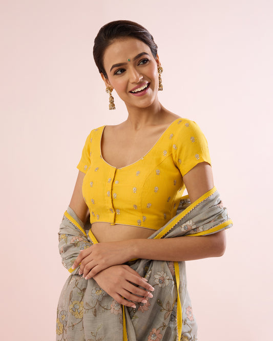 CORN YELLOW BLOUSE WITH SLEEVES