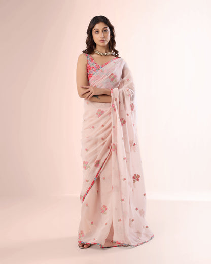 Pink Azalea Chanderi Silk Saree