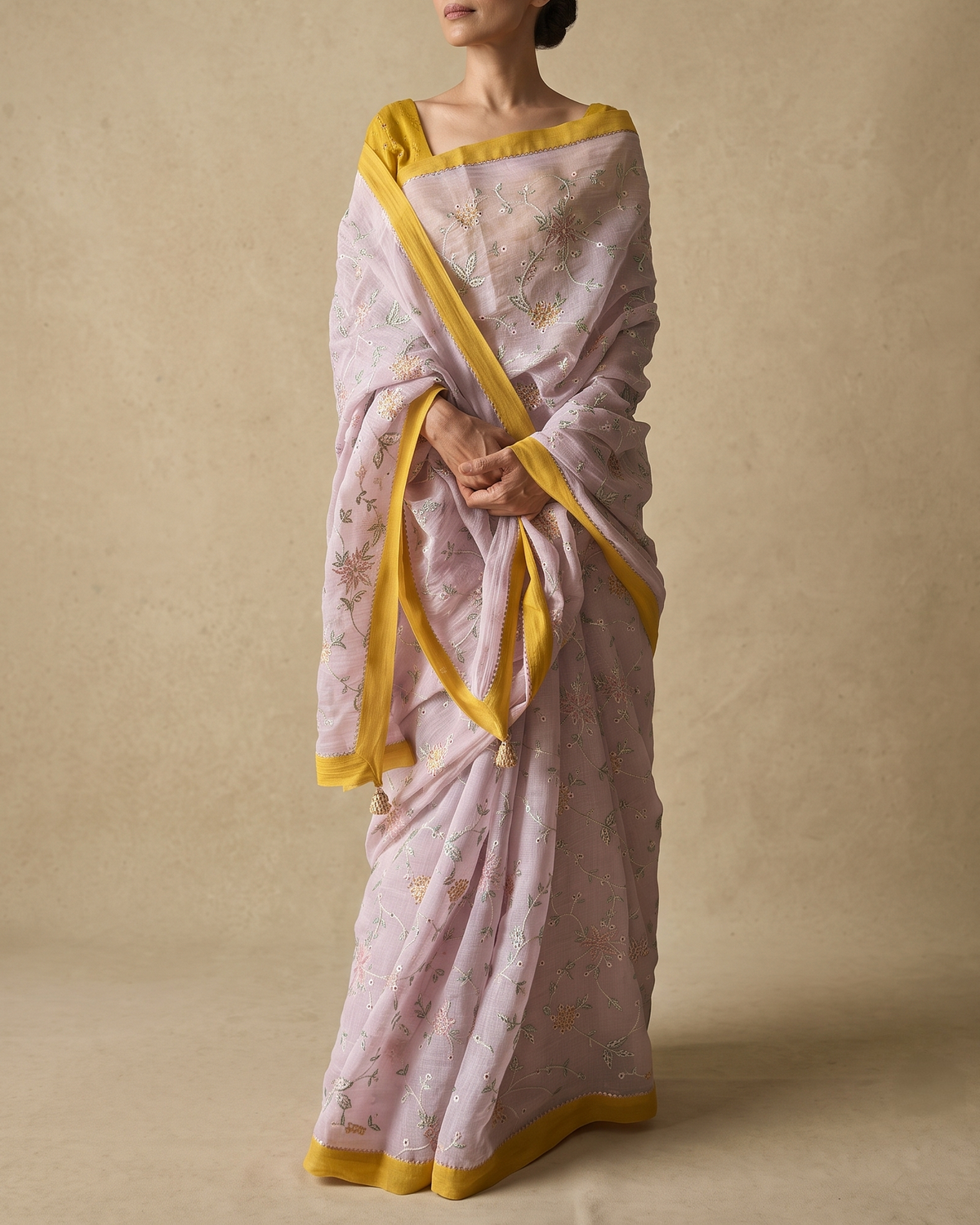 MALLIPOO | Lilac Chanderi Silk Saree
