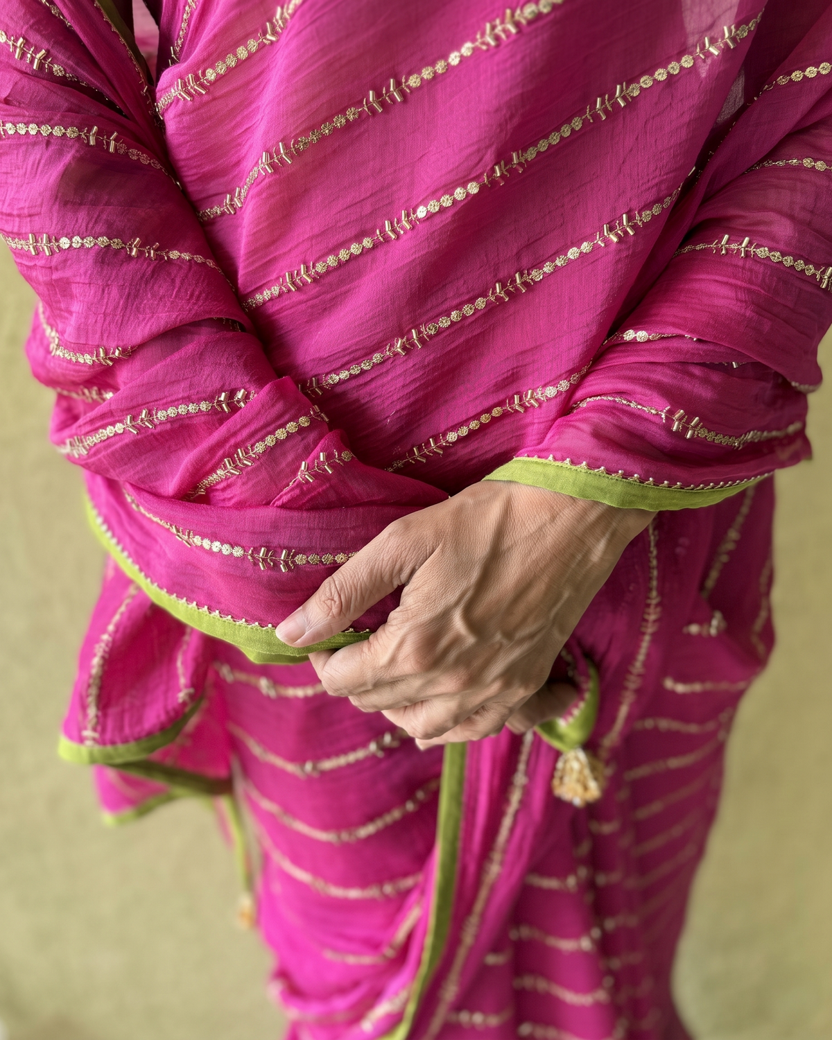 MAGENTA TRAILS | Chanderi Mul saree
