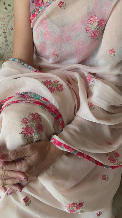 Pink Azalea Chanderi Silk Saree