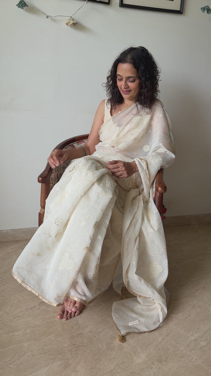 Camelia Chanderi Silk Saree